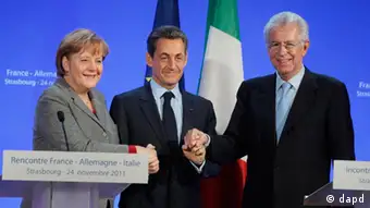 Angela Merkel Nicolas Sarkozy Mario Monti