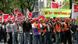 Gewerkschafter ziehen in einem Protestzug durch die Innenstadt von München. Foto: Diether Endlicher Gewerkschafter ziehen in einem Protestzug durch die Innenstadt von München. Foto: Diether Endlicher