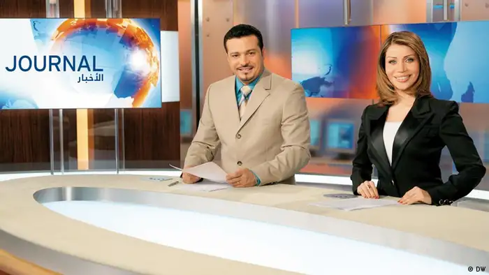 Arabic television program for the Middle East an North Africa: the news program Journal is the flagship