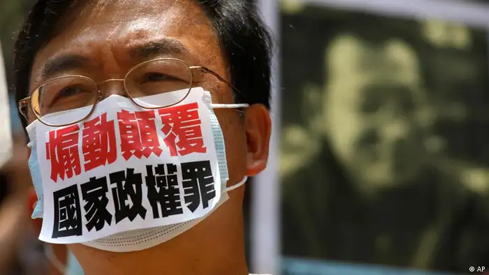 China Aktivist Protest Regierung (AP)