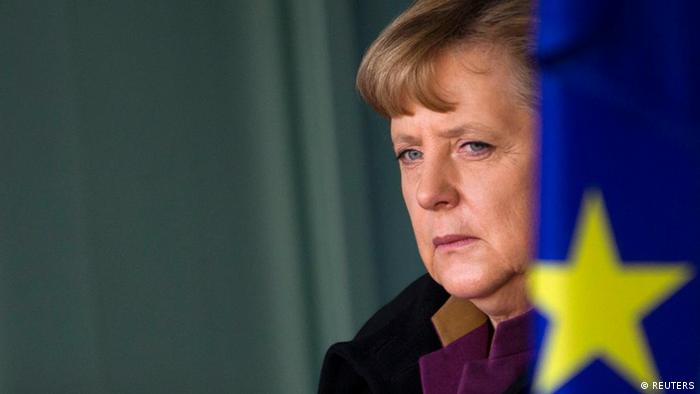 Angela Merkel EU Fahne
