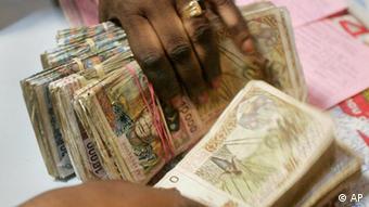 Geldumtausch in Westafrika