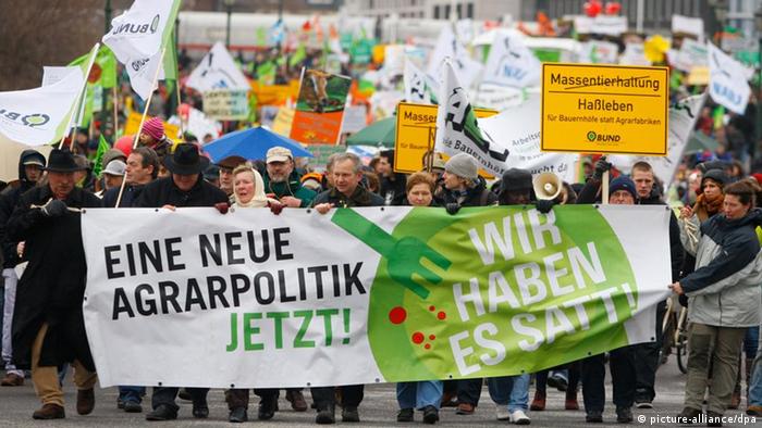 Berlin Demonstration gegen Agrarindustrie
