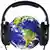 Welt Erde Globus Kopfhörer Musik Headphones