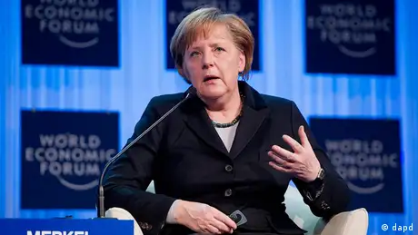 Schweiz Weltwirtschaftsforum in Davos Angela Merkel (dapd)