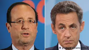 Frankreich Wahl Wahlen Bildkombo Francois Hollande Nicolas Sarkozy
