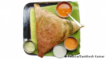Masala dosa, chutney and sambar