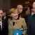 از راست: ماریو مونتی نخست‌وزیر ایتالیا، آنگلا مرکل صدراعظم آلمان و نیکلا سرکوزی رئیس‌جمهور فرانسه در اجلاس سران در بروکسل