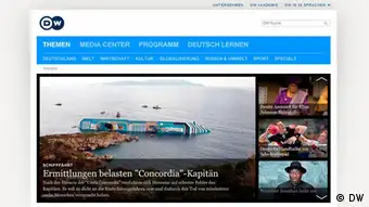 Deutsche Welle Relaunch Startseite Deutsch Demo