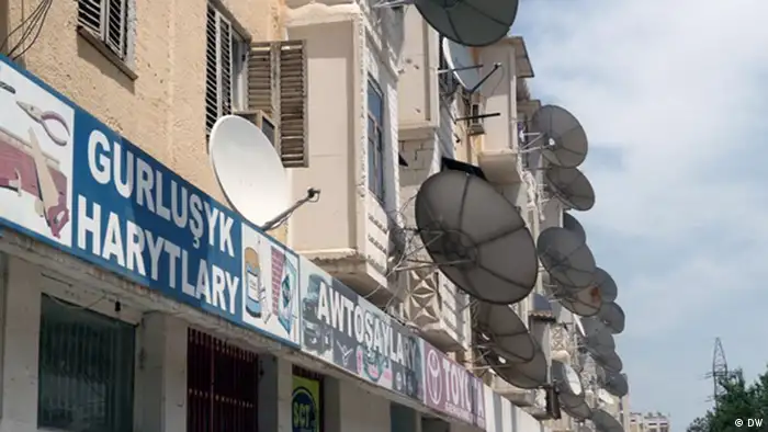 Most Turkmen get their information from foreign broadcasters, accounting for the large number of satellite dishes.