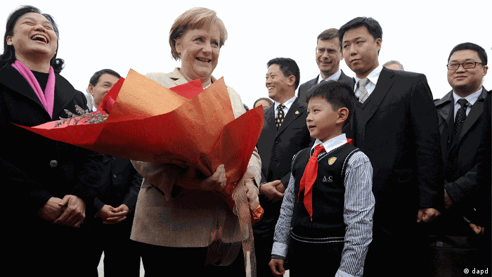 Merkel in Guangzhou in der Provinz Guangdong (dapd)