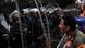 Egyptian protesters face security soldiers and shout slogans Egyptian protesters face security soldiers and shout slogans