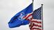 NATO and US flags NATO and US flags