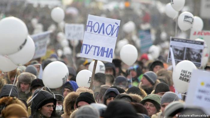 Russland Opposition Demonstration Protest auf den Straßen Moskau