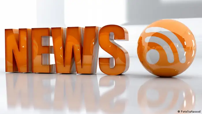 Надпись News и символ RSS