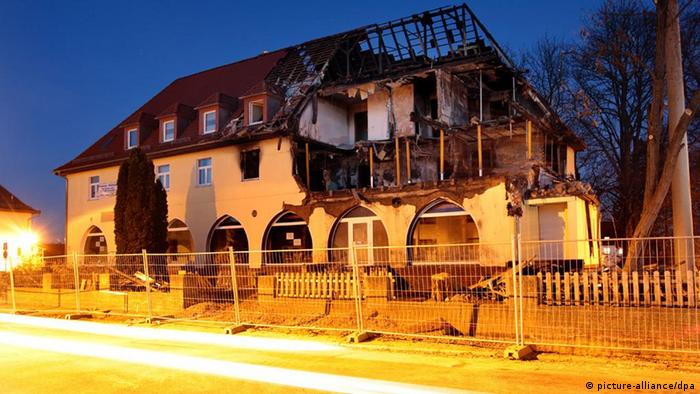 Maison incendiée à Zwickau