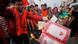 Activists of Hindu group Sri Ram Sena burn cards during a protest against Valentine's Day in Jammu, India, Sunday, Feb. 12, 2012 (Photo: AP Photo/Channi Anand) Activists of Hindu group Sri Ram Sena burn cards during a protest against Valentine's Day in Jammu, India, Sunday, Feb. 12, 2012 (Photo: AP Photo/Channi Anand)