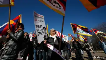 Tibet Demonstration vor Weißem Haus in Washington USA