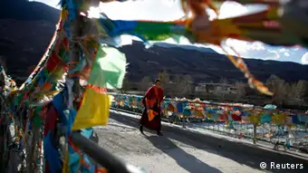 Tibetische Nonne Thema Selbstverbrennung Protest gegen China