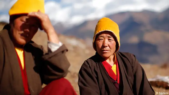 Tibetische Nonnen Thema Selbstverbrennung Protest gegen China