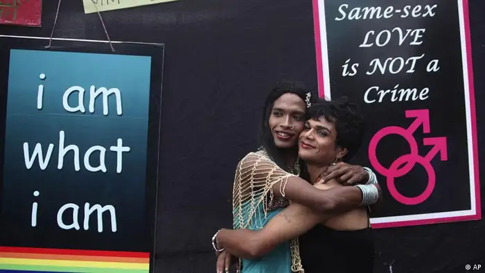 Indian homosexuals demonstrate for their rights