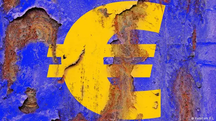 Symbolbild Eurozeichen mit Rost