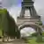 Eiffel Tower with greenery all around
