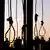 a row of nooses against a sunset