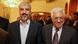 In this photo provided by the office of Khaled Meshaal, Palestinian Hamas leader Khaled Mashaal, left, and Palestinian President Mahmoud Abbas are seen together during their meeting in Cairo, Egypt, Thursday, Nov. 24, 2011. The long-estranged leaders of the two rival Palestinian political movements said Thursday they significantly narrowed differences and opened a new page in relations in reconciliation talks in Cairo. (Foto:Office of Khaled Meshaal/AP/dapd) EDITORIAL USE ONLY, NO SALES In this photo provided by the office of Khaled Meshaal, Palestinian Hamas leader Khaled Mashaal, left, and Palestinian President Mahmoud Abbas are seen together during their meeting in Cairo, Egypt, Thursday, Nov. 24, 2011. The long-estranged leaders of the two rival Palestinian political movements said Thursday they significantly narrowed differences and opened a new page in relations in reconciliation talks in Cairo. (Foto:Office of Khaled Meshaal/AP/dapd) EDITORIAL USE ONLY, NO SALES
