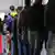 people in a queue