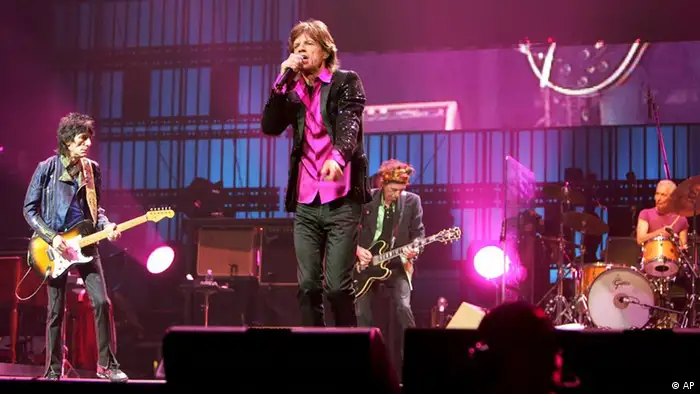 Die Rolling Stones auf der Bühne.