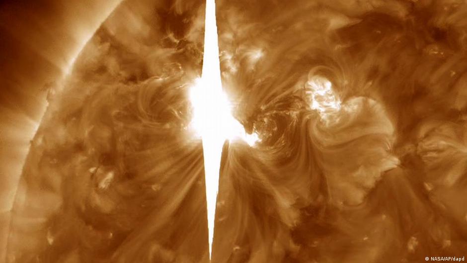 NASA拍攝的太陽磁暴影像