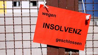 Schild wegen Insolvenz geschlossen