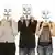 Group people with the painted Guy Fawkes. Andre - Fotolia 38803490