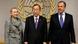 U.S. Secretary of State Hillary Rodham Clinton, and Russian Foreign Minister Sergei Lavrov flank U.N. Secretary-General Ban Ki-moon, center, who gestures to a video screen, during a photo session at the beginning of the beginning of their meeting at United Nations headquarters, Monday, March 12, 2012. The bloody conflict in Syria is likely to dominate public and private talks Monday as key ministers meet at the United Nations on the Israeli-Palestinian conflict and challenges from the Arab Spring. (Foto:Richard Drew/AP/dapd) U.S. Secretary of State Hillary Rodham Clinton, and Russian Foreign Minister Sergei Lavrov flank U.N. Secretary-General Ban Ki-moon, center, who gestures to a video screen, during a photo session at the beginning of the beginning of their meeting at United Nations headquarters, Monday, March 12, 2012. The bloody conflict in Syria is likely to dominate public and private talks Monday as key ministers meet at the United Nations on the Israeli-Palestinian conflict and challenges from the Arab Spring. (Foto:Richard Drew/AP/dapd)