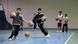 Children practice dribbling in a gymnasium in Baglar Children practice dribbling in a gymnasium in Baglar