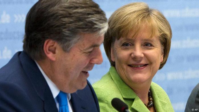 Josef Ackermann Angela Merkel