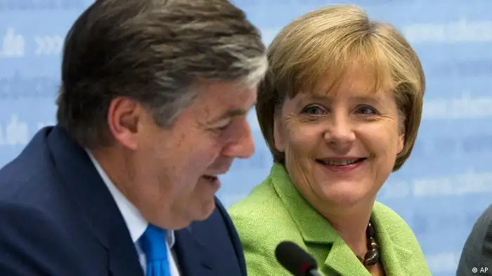  Josef Ackermann Angela Merkel