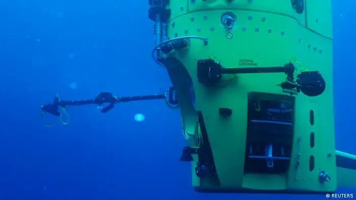 Filmmaker James Cameron's Deepsea Challenger submarine