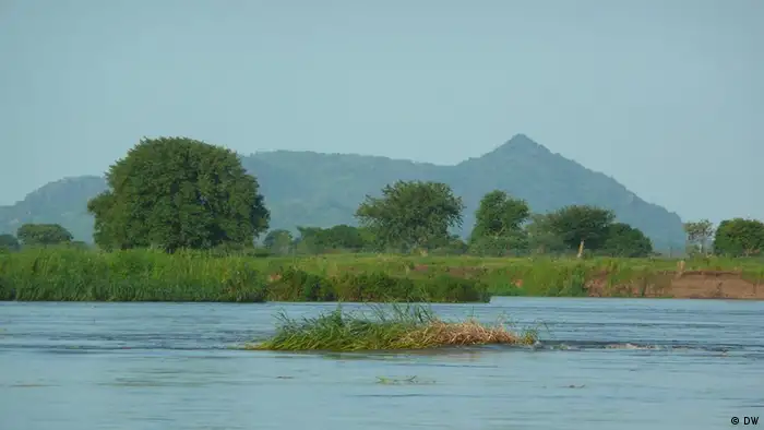 Panorama-Aufnahme des sogenannten Weißen Nils im Südsudan (Foto: DW).