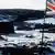 Großbritannien Falkland Krieg Flagge in Axax Bay Jahrestag