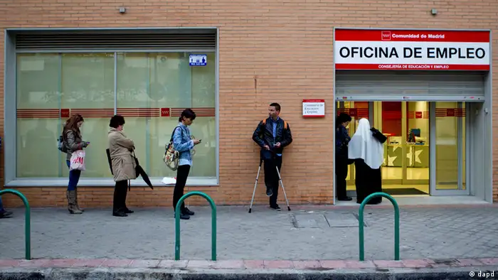 Spanien Madrid Arbeitssuchende Arbeitslosigkeit (dapd)