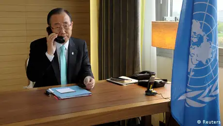 Ban Ki-moon telefoniert mit Kofi Annan