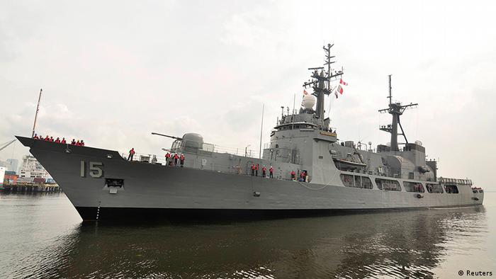 A handout photo shows a Philippines Navy warship docked at the naval headquarters in Manila December 11, 2011. REUTERS/Philippine