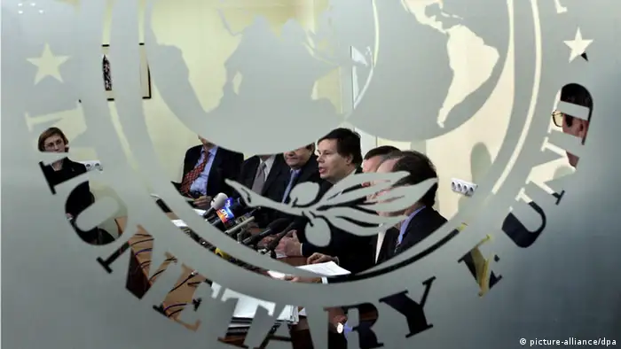 Internationaler Währungsfonds Tür Logo Symbolbild