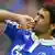 Raul of Schalke 04 celebrates his second goal against Hanover 96 during their German first division Bundesliga soccer match in Gelsenkirchen, April 8, 2012.