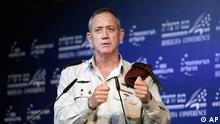 Israel's Chief of the IDF General Staff Benny Gantz speaks during the Herzliya Conference in Herzliya. Israel, Wednesday, Feb. 1, 2012.( AP Photo/Dan Balilty).
