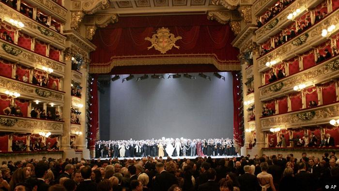 The interior of Milan's La Scala opera house (AP)