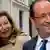 FILE This Thursday, April 5, 2012 file photo shows French Socialist Party candidate for the upcoming French presidential election Francois Hollande and his companion French journalist Valerie Trierweiler, left, leaving the Paris Institute of Political Studies, or Sciences Po in Paris. The last time France voted for president, Francois Hollande was a portly, smiley man with a wishy-washy image playing second fiddle to Segolene Royal, his Socialist party's candidate and the mother of his four kids. Now he's a man with a trim waistline and promising future who managed a tough presidential debate with the air of, well, a president. (Foto:Jacques Brinon, file/AP/dapd)