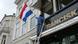 A Dutch flag is hung on Liberation Day A Dutch flag is hung on Liberation Day
